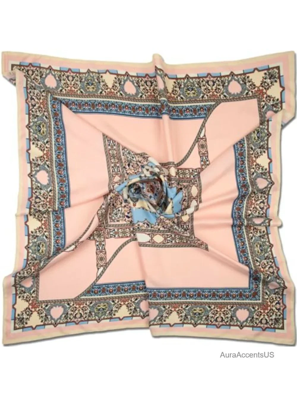 Oversized 40x40 Satin Square Scarf - Silk-Feel Fashion Scarf for Women, Hair